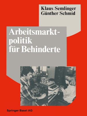 cover image of Arbeitsmarktpolitik für Behinderte